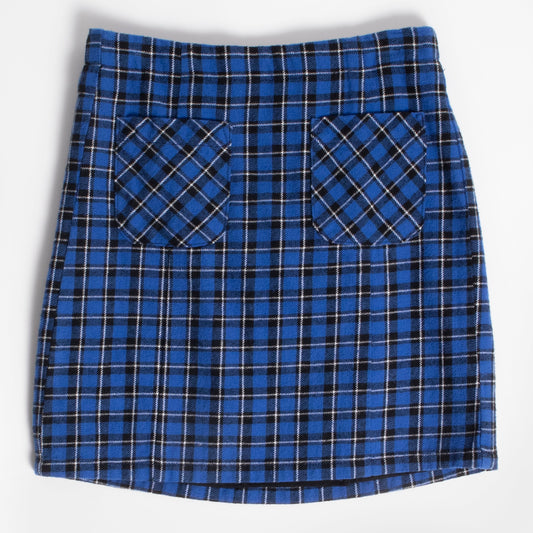 Plaid Patch Pocket Skirt